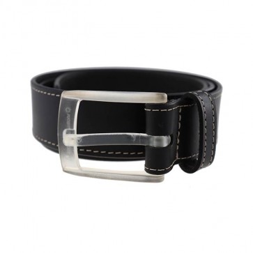 Black Highliner Quartz Leather Belt