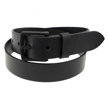 Black Skyliner Metal Free Leather Belt 