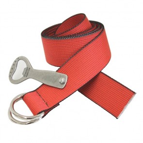 OPNNR® Double-Sided Solid Color Web Belt with D-Rings and Bottle Opener