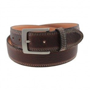 Richmond Genuine Brown Bison Leather Belt