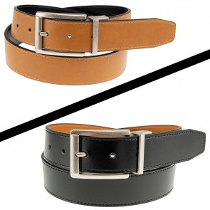 Weymouth Reversible Black and Tan Leather Belt