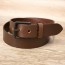 Brown Skyliner Metal Free Leather Belt 